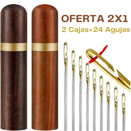 24 Agujas Enhebrado automático (+2 cajas de madera)